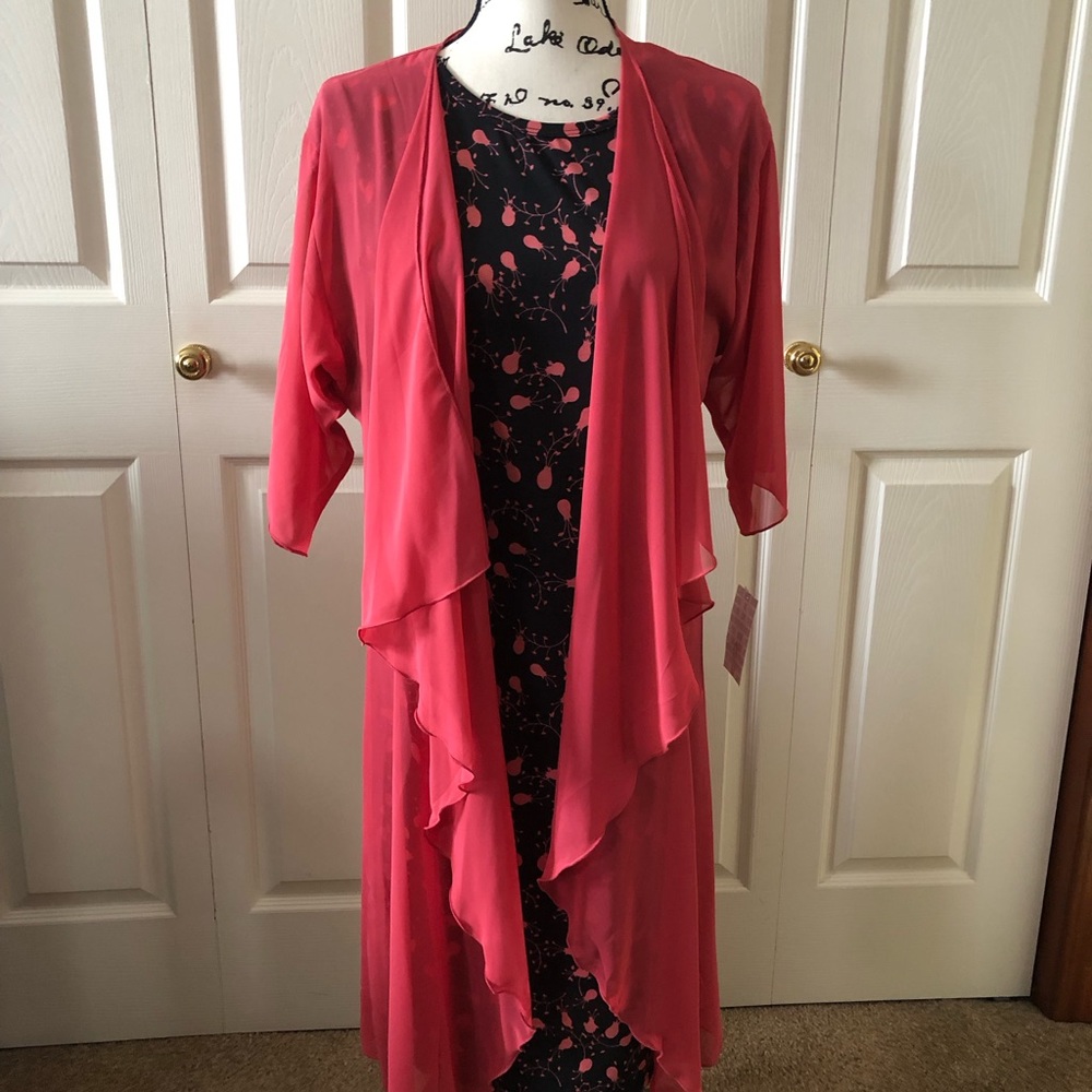 Lularoe Dress and Kimono, selling as a set.